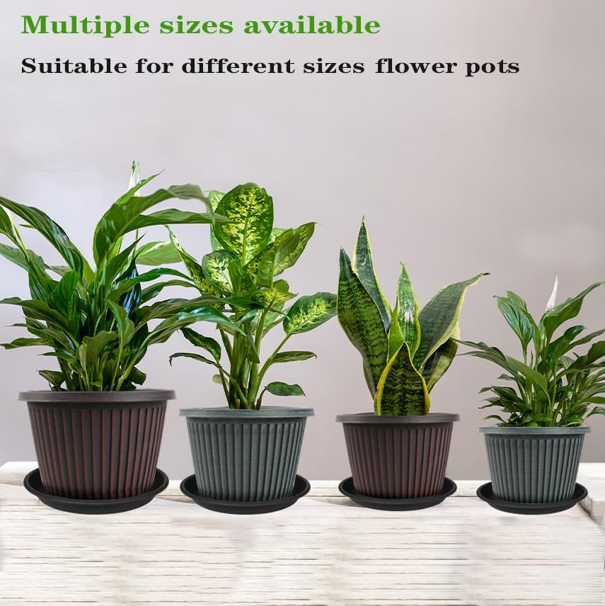 1 Pack of 26 inch Plant Saucer, Large Plant Tray, Heavy Sturdy Plant Drainage Tray for Indoors, Bird Bath Bowls, Sturdy Plastic Pot Tray for Planter (Black)