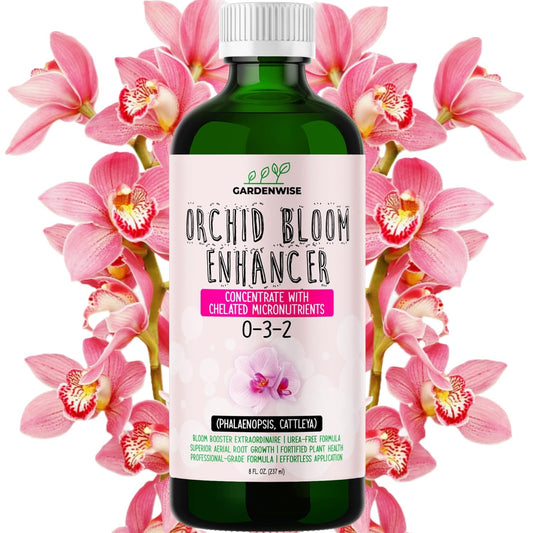 0-3-2 Giant Bloom: Orchid Bloom Enhancer - Orchid Bloom Booster - Orchid Food Fertilizer Concentrate - Chelated Nutrients for Healthy Flower & Reblooms (8 OZ)
